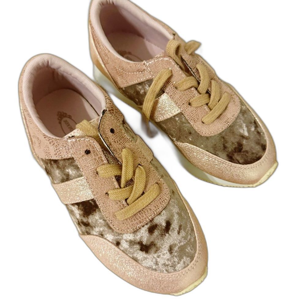 Joyfolie Jennie Trainer size 12T NEW without box Rose Pink Toddler Girl Velvet